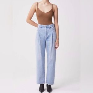 NWT Agolde Fold Waistband Jeans in Sideline Wash. 100% Organic Cotton.